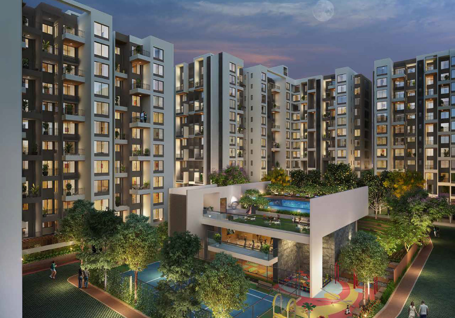 Exterior view of Rama Metro Life Maxima &mdash; photo gallery, images, brochure, amenities, cost sheet, price breakup, availability details, RERA number, RERA certificate, possession date, layout plan, logo, floor plan, master plan, and location map showcasing project highlights and features.