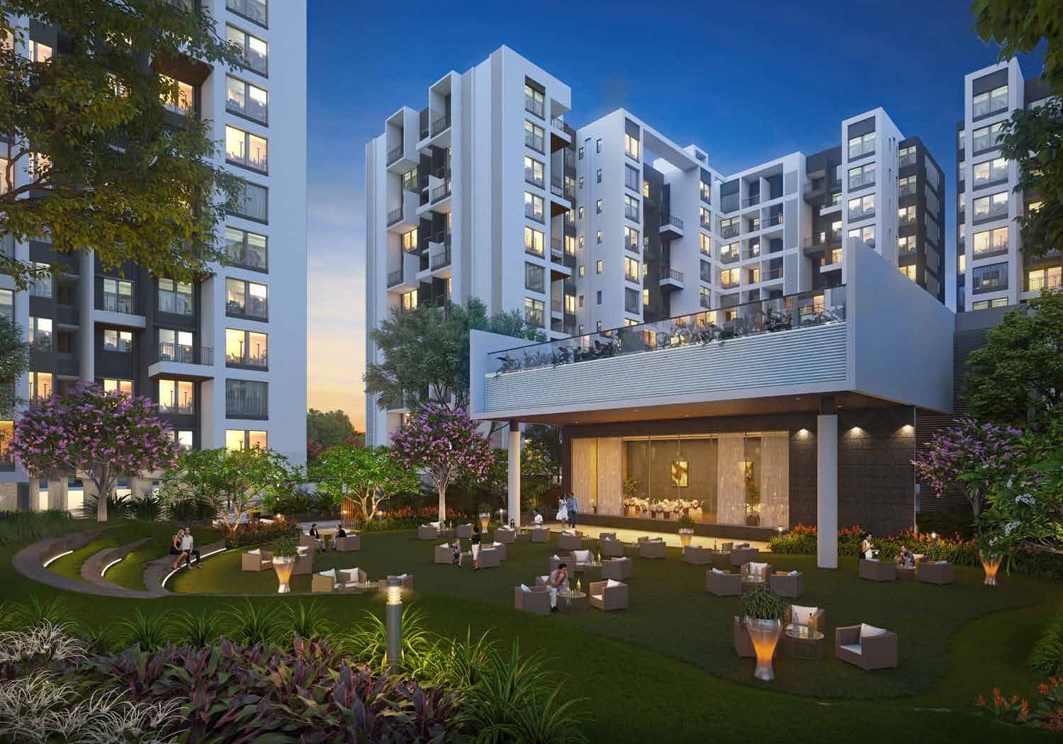 Exterior view of Rama Metro Life Maxima &mdash; photo gallery, images, brochure, amenities, cost sheet, price breakup, availability details, RERA number, RERA certificate, possession date, layout plan, logo, floor plan, master plan, and location map showcasing project highlights and features.