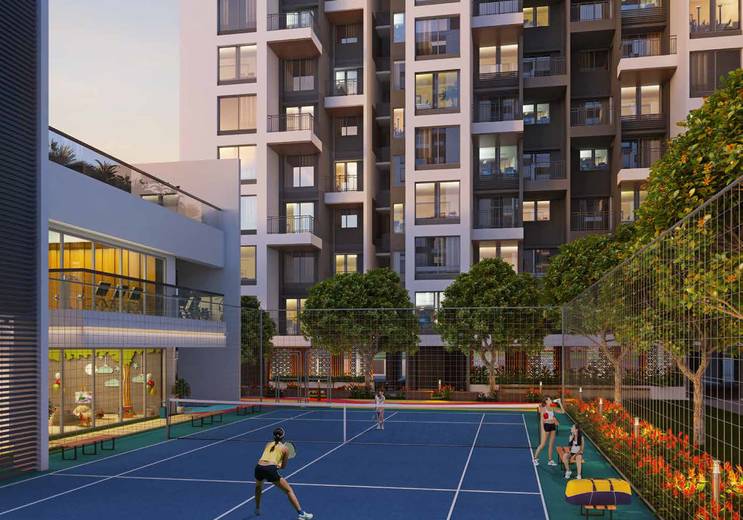 Exterior view of Rama Metro Life Maxima &mdash; photo gallery, images, brochure, amenities, cost sheet, price breakup, availability details, RERA number, RERA certificate, possession date, layout plan, logo, floor plan, master plan, and location map showcasing project highlights and features.